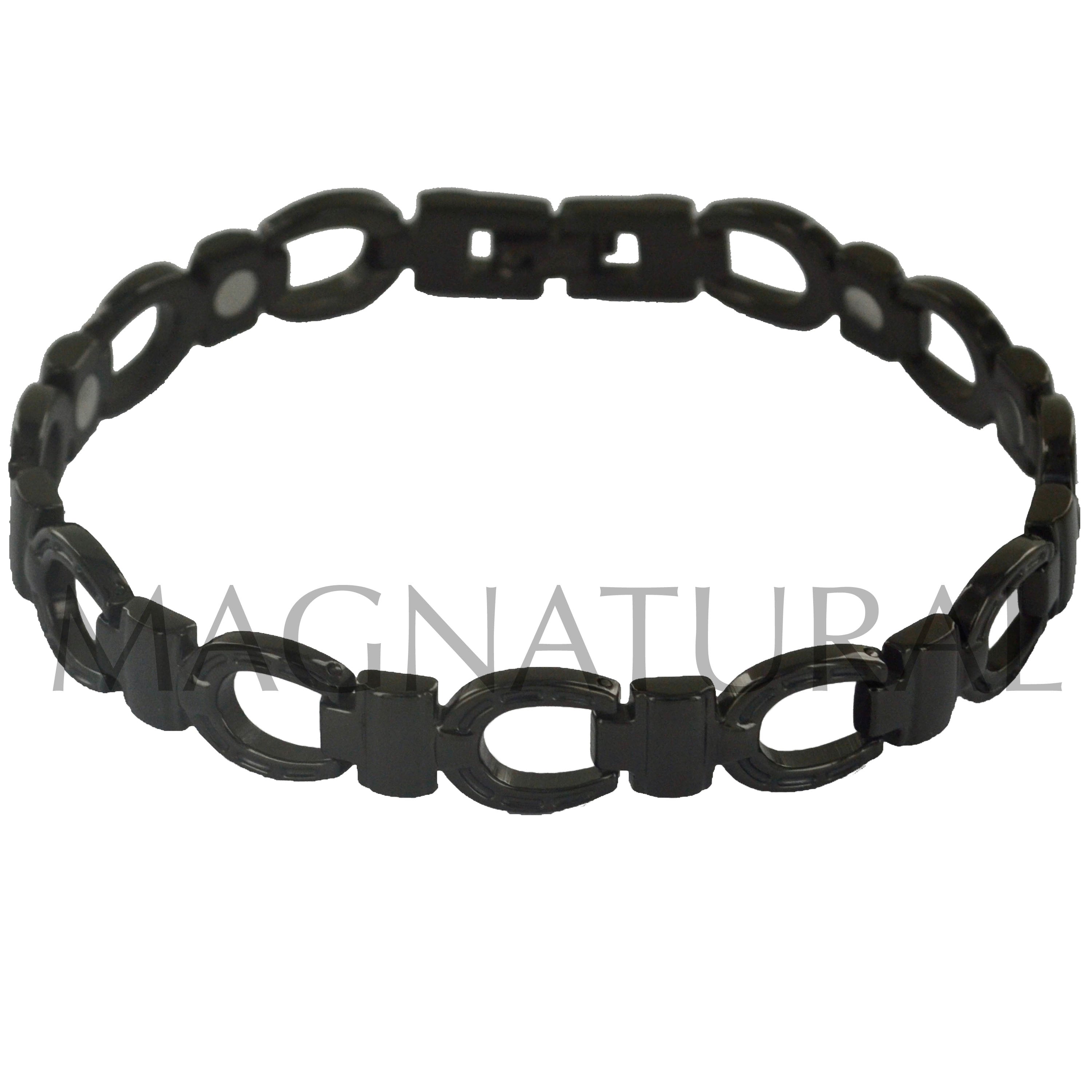 Stainless Steel - Black Horseshoe