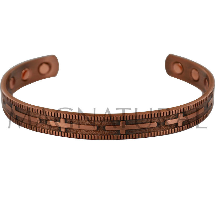 Magnetic Copper Bracelet Cross