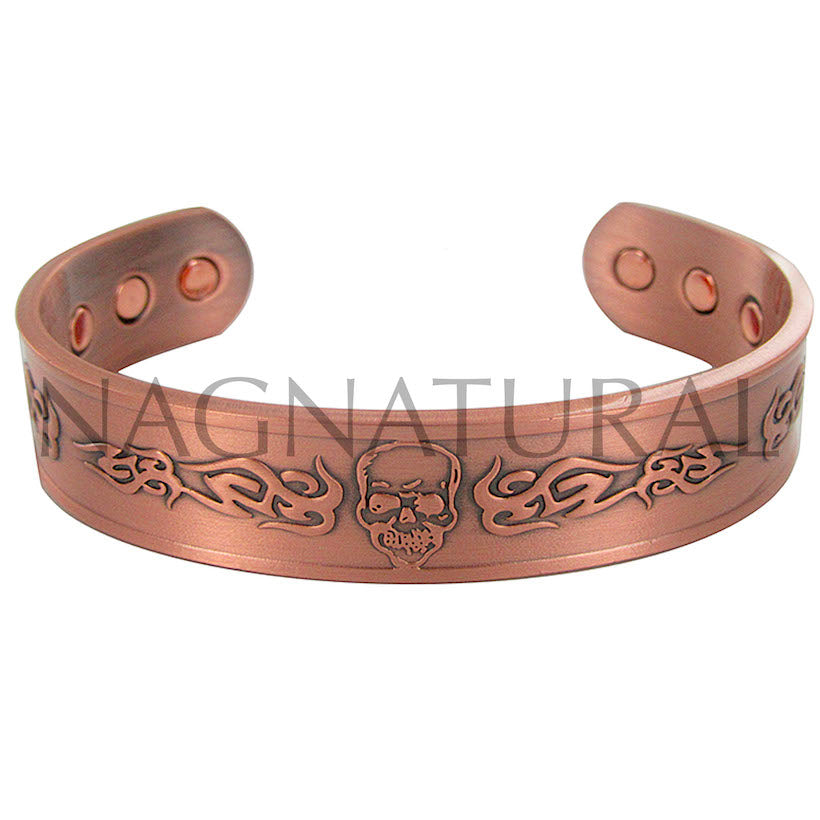Magnetic Copper Bracelet Celtic Skull