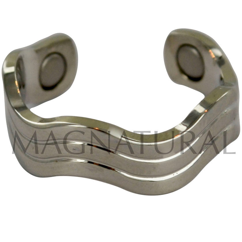 Magnetic Copper Ring Waves Silver