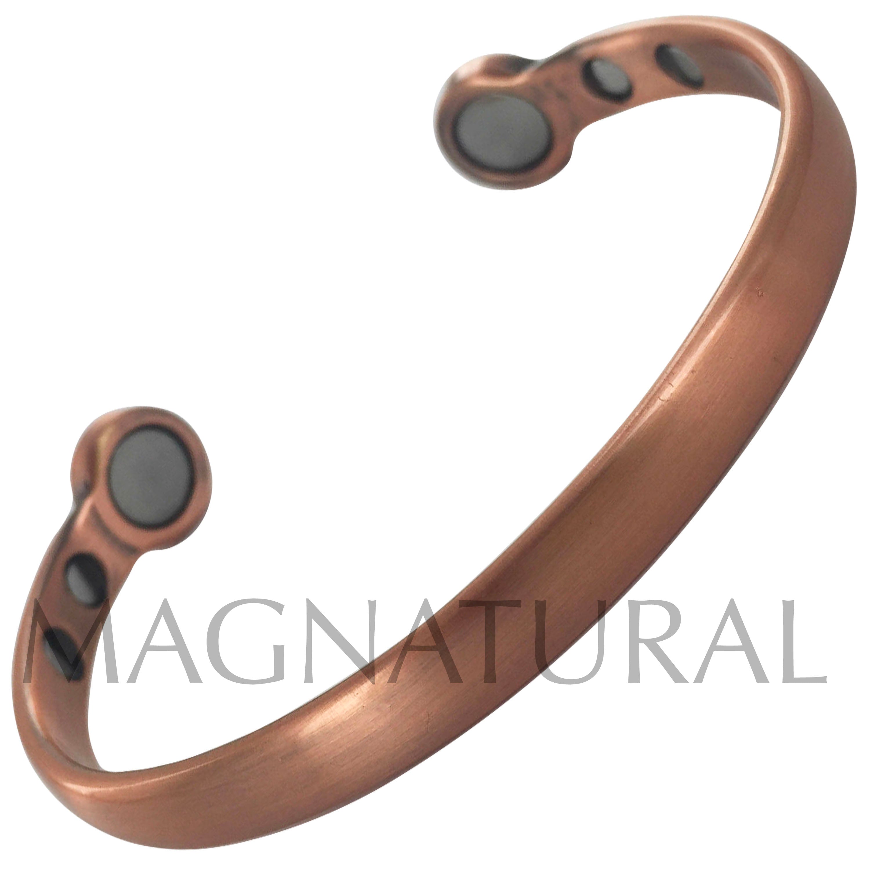 Magnetic Copper Bangle Bio Plain