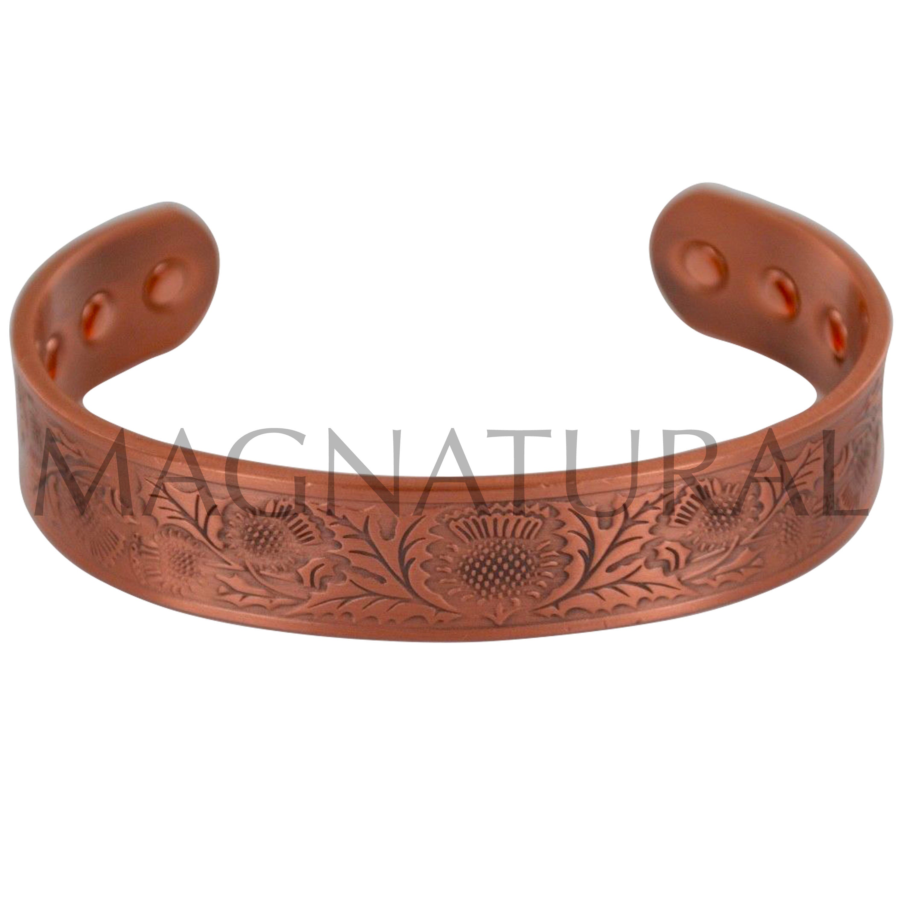 Magnetic Copper Bracelet Celtic Leaf