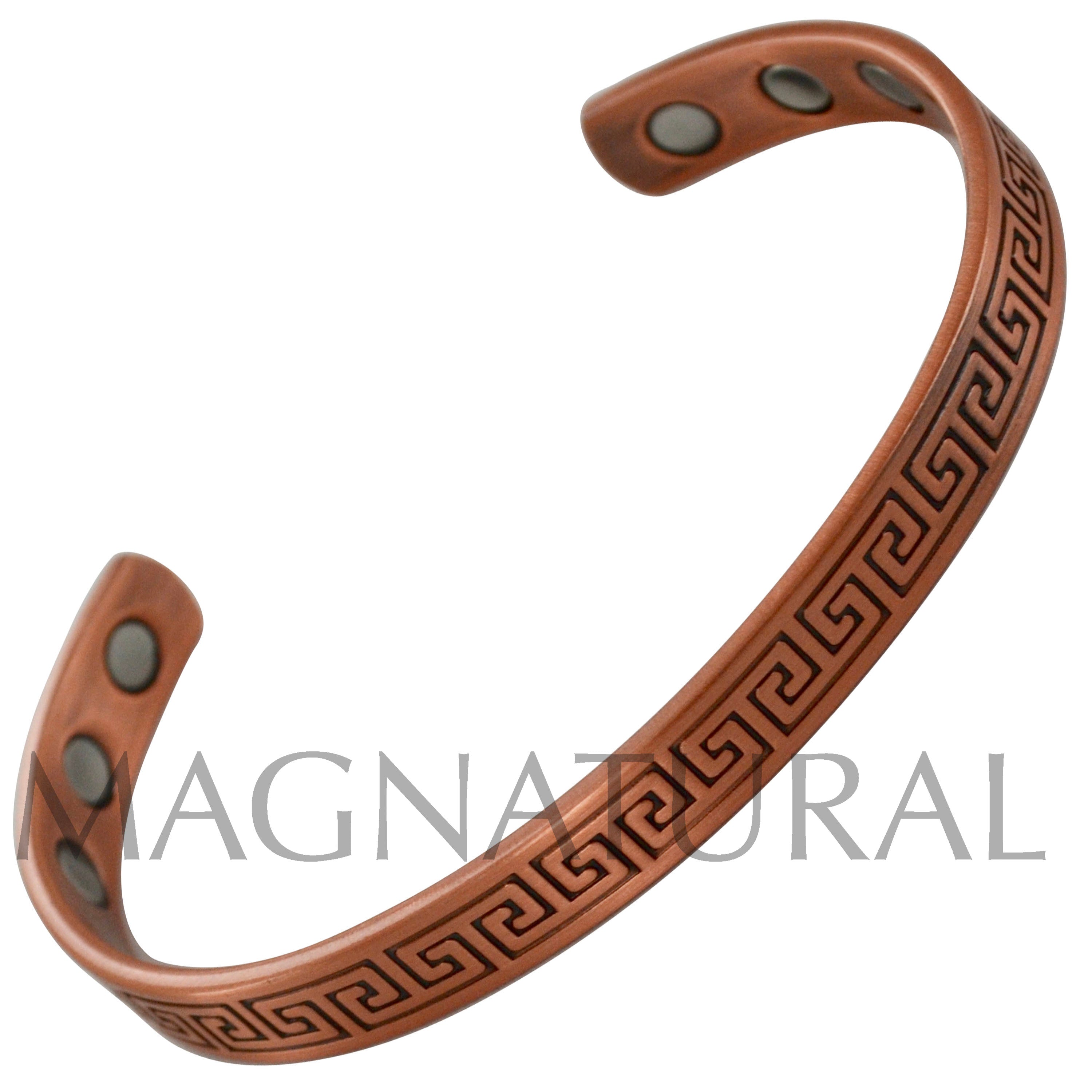 Copper Bracelet - Greek Pattern
