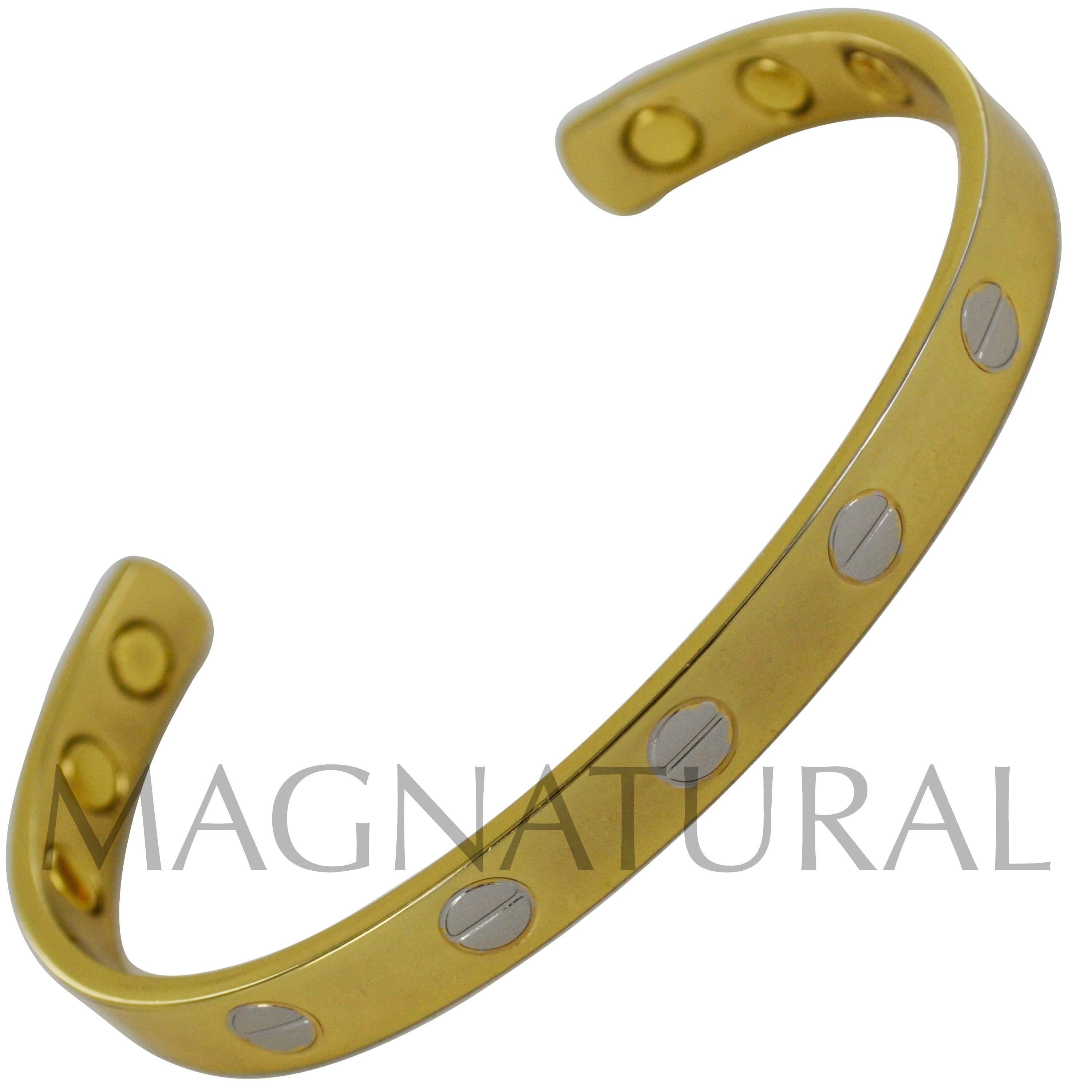 Magnetic Copper Gold screw Bracelet