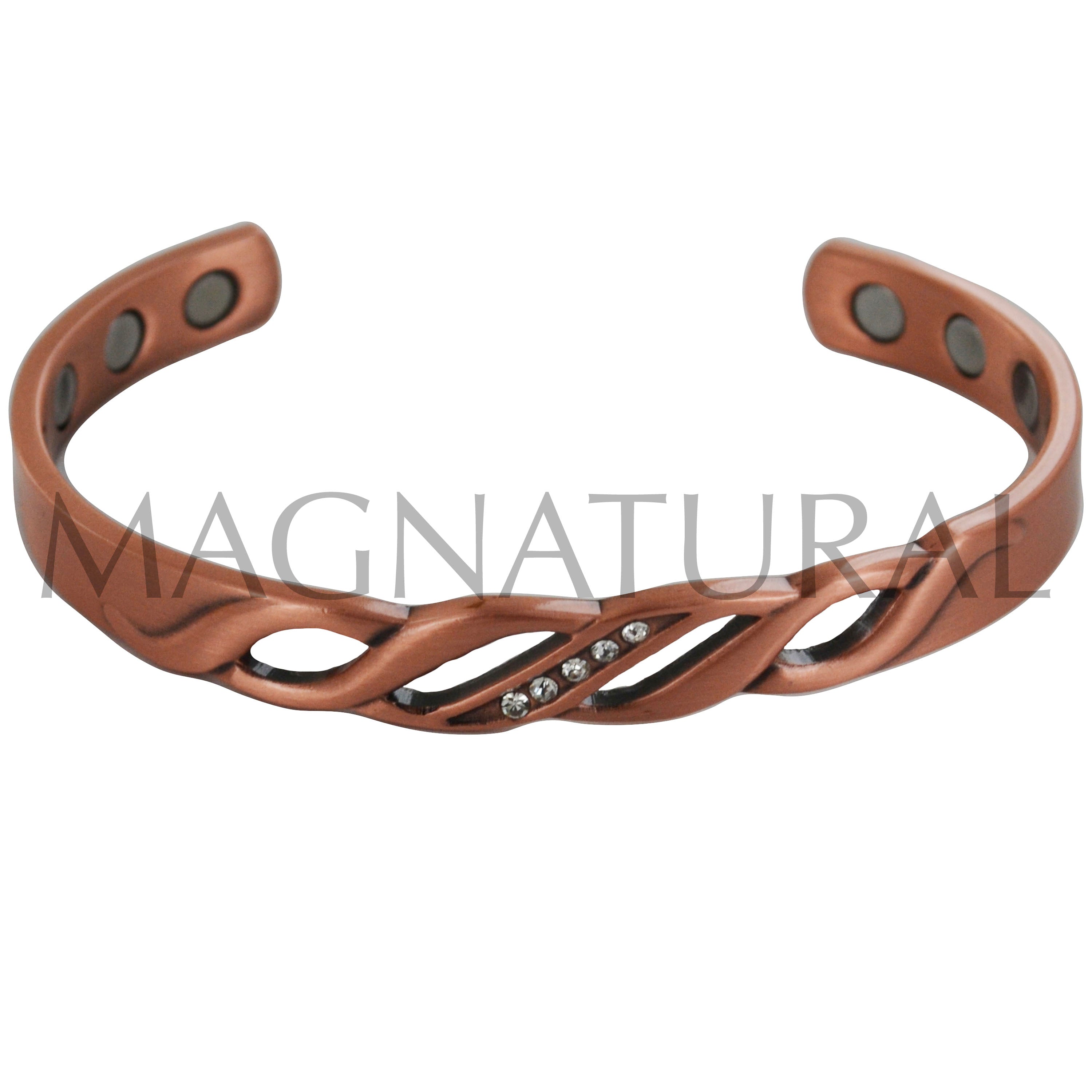Magnetic Copper Crystal Bracelet