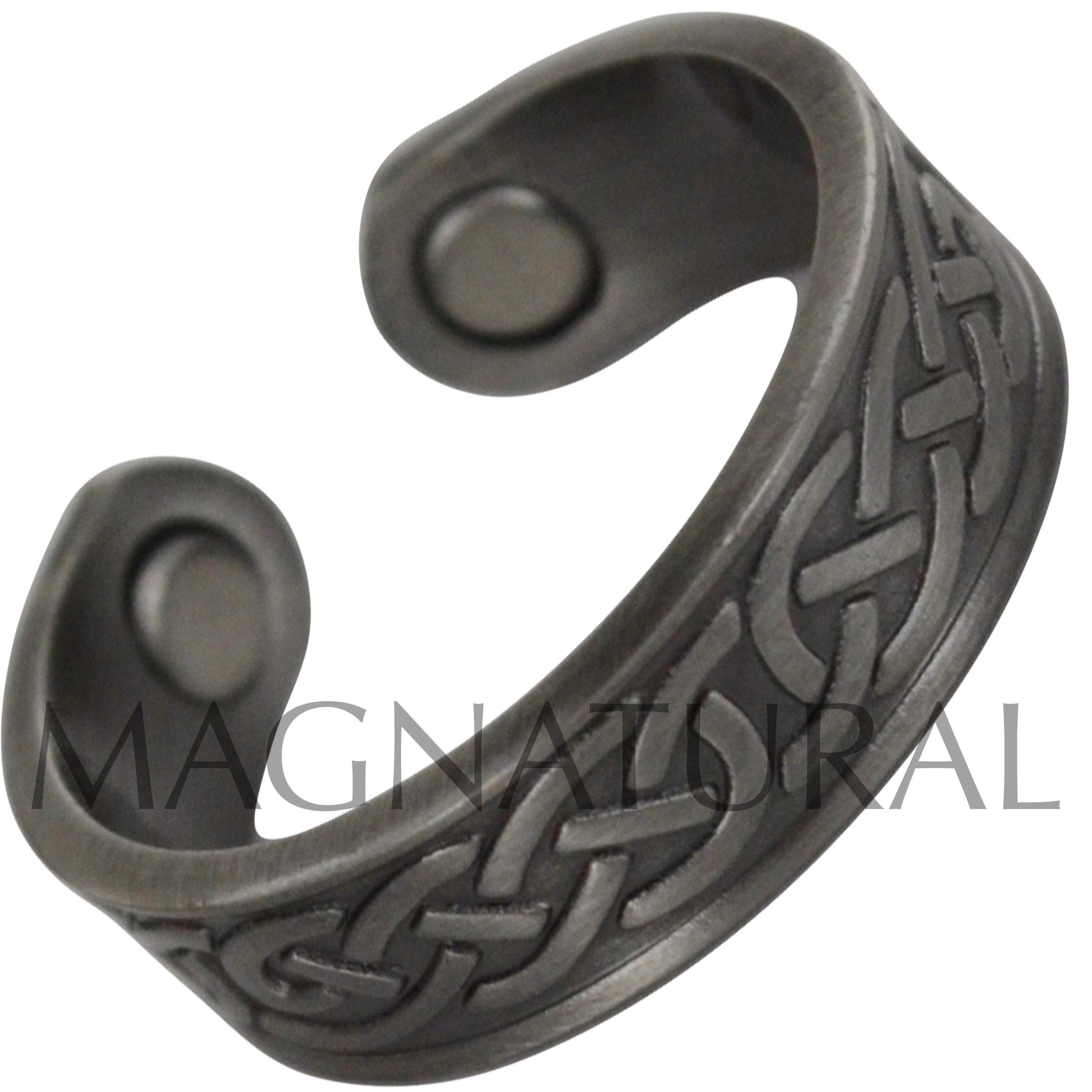 Magnetic Copper Ring - Pewter Knot