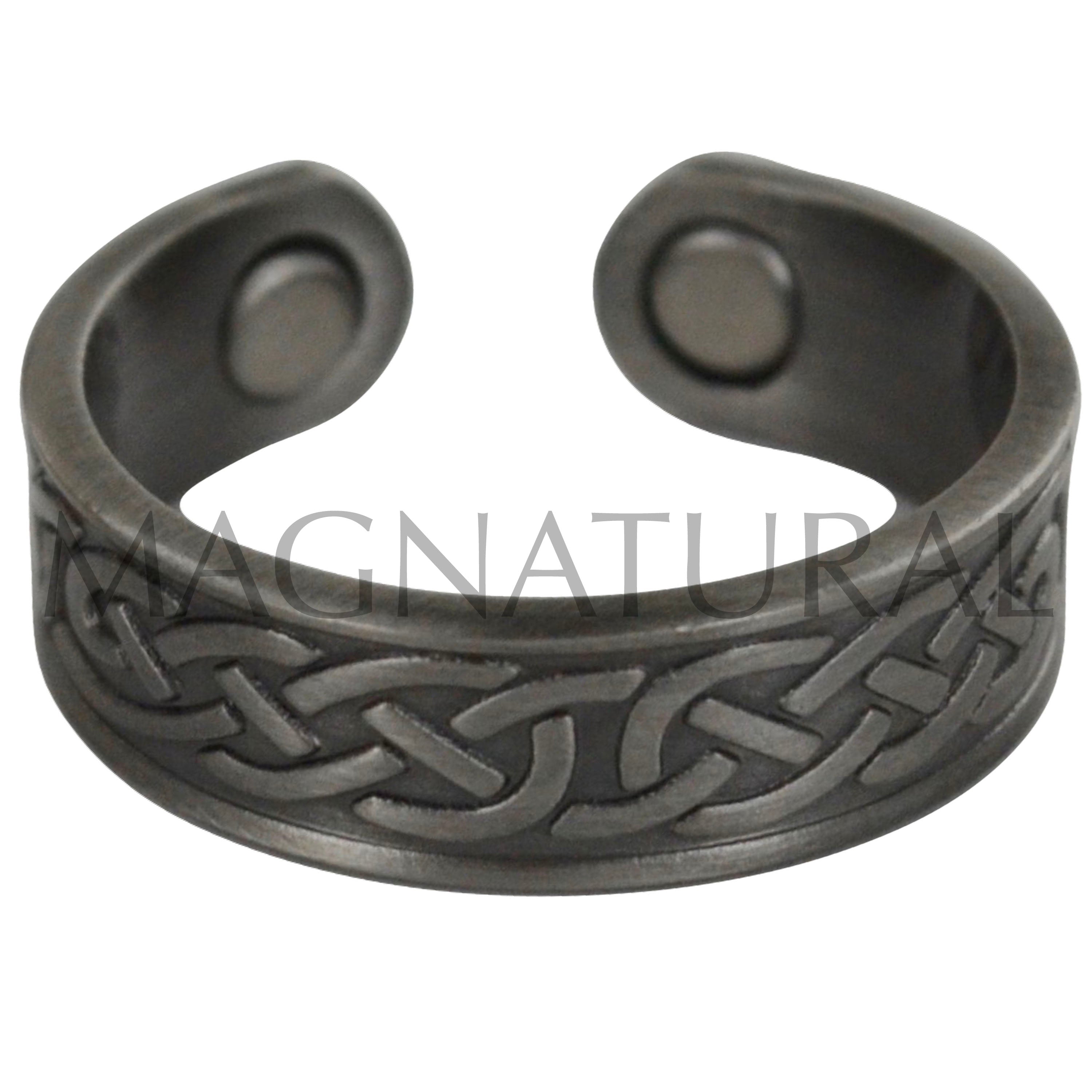 Magnetic Copper Ring - Pewter Knot